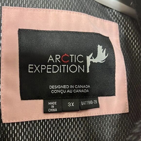 ARCTIC EXPEDITIONS PUFFER FAUX FUR REMOVABLE HOODED COAT SIZE 3X - Picture 7 of 11